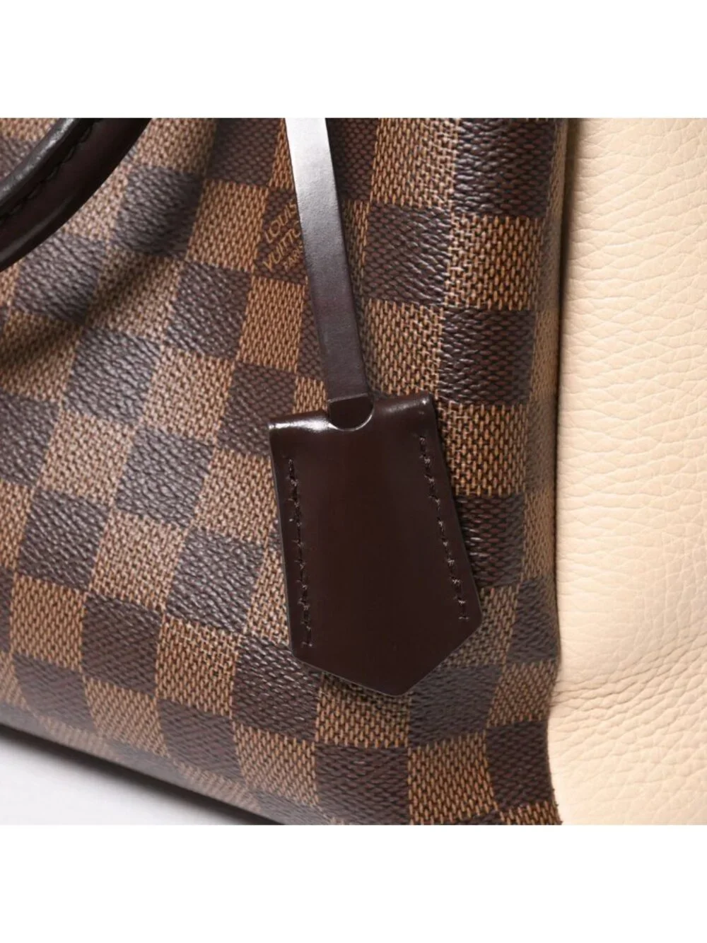 Louis Vuitton Brittany Handbag Damier Canvas Brown Beige Ebene Gold